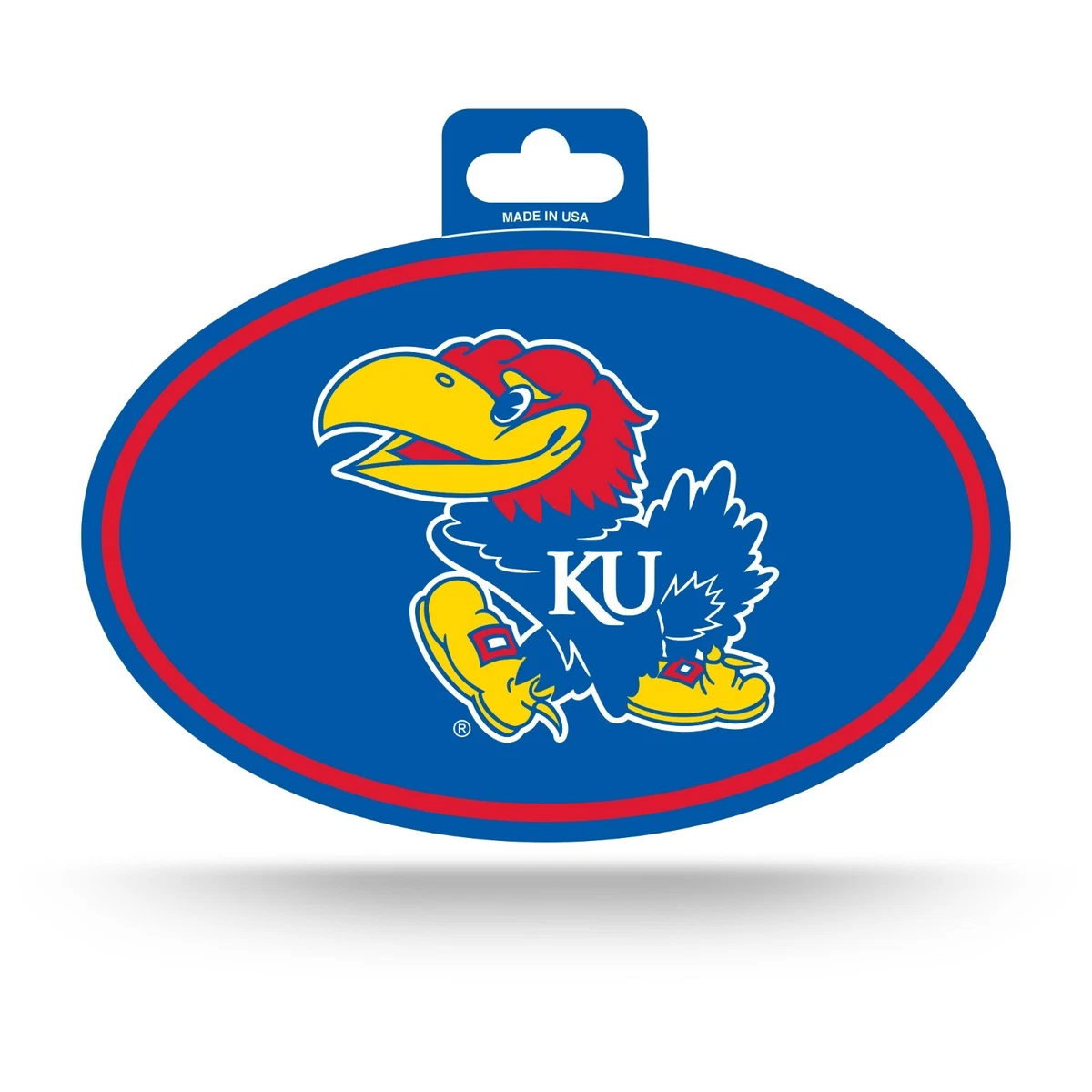 Blue Brand NCAA Kansas Jayhawks Vinyl Sticker 6-Pack - 3" Waterproof Decals For Laptop, Car, Wall Decor