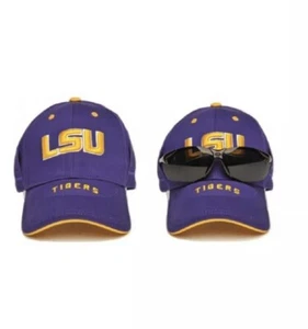 LSU Tigers Cappellino a sfera regolabile viola cotone Louisiana State porta occhiali da sole - Foto 1 di 4
