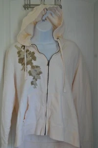 Women's/Youth  Hoodie Jacket by Sonoma  Size Large Ivory in Color RN 73277 - Picture 1 of 12