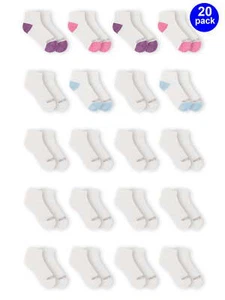 Fruit of the Loom Girls Ankle Socks 20 Pack - Picture 1 of 3