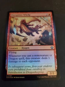 MTG Firespitter Whelp NM Foil Foundations - Picture 1 of 2