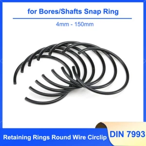 Retaining Rings Round Wire Circlip 4mm-150mm for Bores/Shafts Snap Ring DIN 7993 - Picture 1 of 14