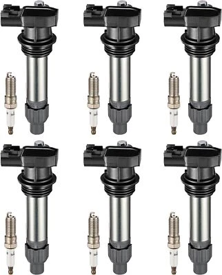 6 Ignition Coils Pack UF569 + Spark Plug For 2013-2017 Chevrolet Equinox 3.6L V6 - Image 1 of 4