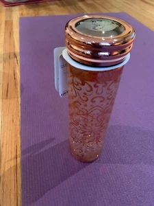 Vintage Apana geätzte Glasflasche… schöne roségoldene Kupferfarbe! NEU mit Etikett - Bild 1 von 5
