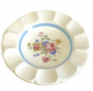 Cenicero E&R American Artware baratija plato flores silvestres banda azul - Imagen 1 de 6
