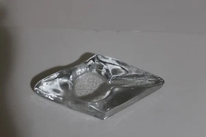 Clear Crystal Diamond Shaped Ashtray - Picture 1 of 12