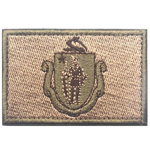 USA Massachusetts MA STATE FLAG U.S ARMY TACTICAL HOOK PATCH - Picture 1 of 1