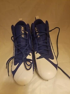 Nike Alpha Menace Pro Mid Football Cleats Blue White 871451-411 Men’s Size 10 - Picture 1 of 15
