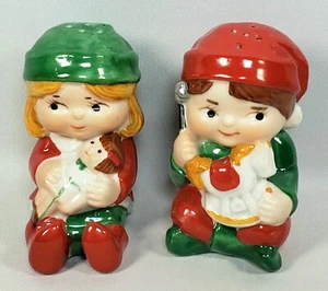 Vintage SALT & PEPPER SHAKERS | Christmas 1983 Avon | Claus & Co Santa's Helpers - Picture 1 of 6
