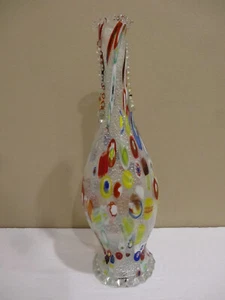 Murano Fratelli Toso Murrine Glass Vase 11.5" - Picture 1 of 5