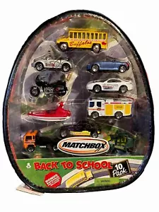Matchbox cars Back to School 10-pack Backpack Sealed - RARE - 95277 - Picture 1 of 6
