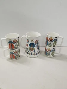 SAGA NORSK Design FF Norway Decorative Pitcher and 4 Cups - Picture 1 of 14