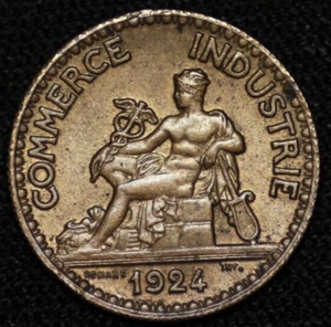 FRANCE ~ 1924 ~ 50 Centimes ~ XF++ World Coin ☘️ W-#1073 ☘️ - Picture 1 of 2