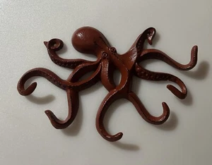 Cast Iron Swimming Octopus WallHook Towel Key Holder Bathroom.Entry door Hanger. - Picture 1 of 8