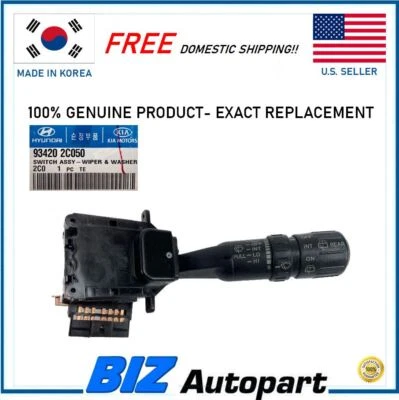 GENUINE! WIPER SWITCH FOR 2003-2004 HYUNDAI TIBURON BASE GT OE# 93420-2C050 - Image 1 of 4