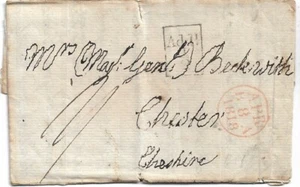 1818 PRESTAMP ENTIRE WITH ADD ½d TO CHESTER REF 2823 - Picture 1 of 2