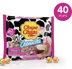 Chupa Chups Lollipops Candy, 40 Candy Suckers for Kids, Cremosa Ice Cream - Picture 1 of 7