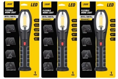 3 ~ Feit Flexible LED Rechargeable Heavy Duty Work Light 80 Lms/500lms 1 pk - Image 1 of 4