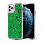 Für Apple Iphone 12 (6,1) Fun Case Sternenstaub Hülle Liquid Tasche Glitzer Grün