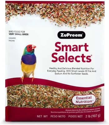 Zupreem Smart Selects Canary & Finch Food, 2-lb Bag Mixed Seeds and Pellets