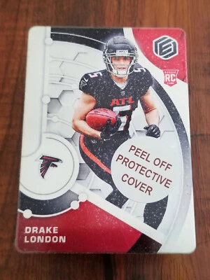 Drake London 2022 Panini Elements #83 Red Metal Rookie Card - #26/99 - Image 1 of 4