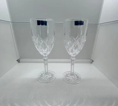 VTG Waterford Crystal Marquis Wine Glasses 8” Set of 2 Elegant Cut Crystal Ware - Image 1 of 4