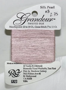 Rainbow Gallery Grandeur silk pearl #5 100% silk 10 yard G823 pink - Picture 1 of 1