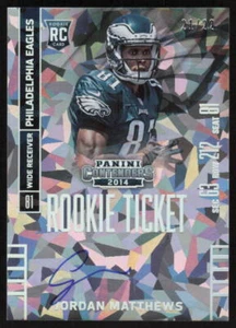 2014 Panini Contenders Cracked Ice Rookie Ticket Auto Jordan Matthews /22 Eagles - Picture 1 of 2