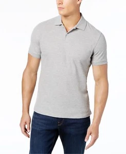 New $95 Club Room Men'S Fit Gray Short-Sleeve Button Top Rugby Polo Shirt Size M - Picture 1 of 2