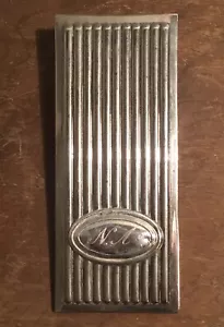 MOLLA FERMACARTE DA SCRIVANIA Placca ARGENTO 925 Vintage Modernariato Silver - Foto 1 di 3