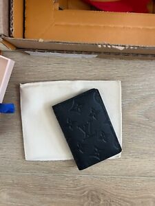 Louis-Vuitton Pocket Organizer M62899 in Black Monogram Shadow Calf Leather BNIB