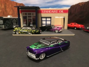 1:64 Hot Wheels LE 1949 49 Merc Mercury Violet w/ Black Top Green Flames Legends - Picture 1 of 5