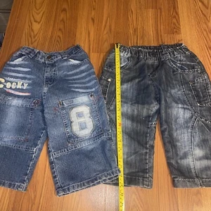 2 Pairs youth  jeans shorts, Size 8 And 7 - Picture 1 of 7
