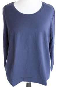 Sheego Damen Pullover Blau Pulli Sweatshirt Shirt Bluse Tunika Übergröße Langarm - Bild 1 von 10