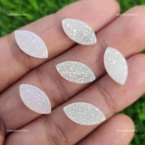 Titanium Agate Druzy Quartz Artisan Jewelry Making Marquise Drusy Natural - Picture 1 of 14