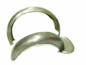 AJS K8 FRONT AND REAR MUDGUARD SET RAW STEEL (RAW) - Foto 1 di 5
