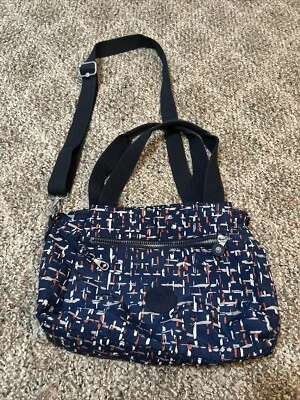 Kipling Women's Sebastian Crossbody Bag Purse City Lights Blue Print - Image 1 of 4