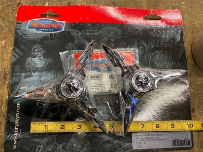 Kuryakyn Spun Blade Spinning Axle Caps Zombie Harley FLH Bagger Dyna Sportster F - Image 1 of 4