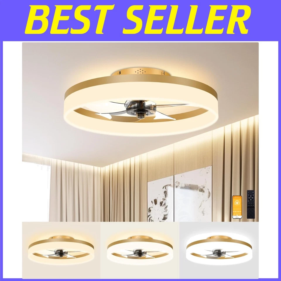 Dimmable LED Fan Light, 3000K-6500K, Quiet Operation - Image 1 of 4