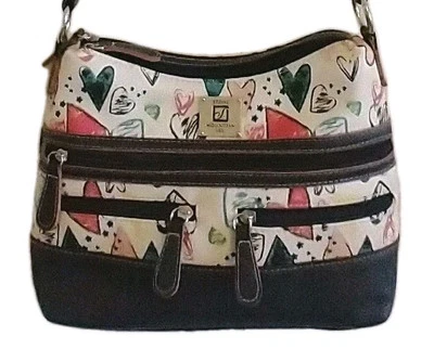 Stone Mountain EE. UU. Corazones Cuero Vinculado Bolso de Hombro Cartera Azul Marino - 8 x 11 x 4 Foto 1 de 4