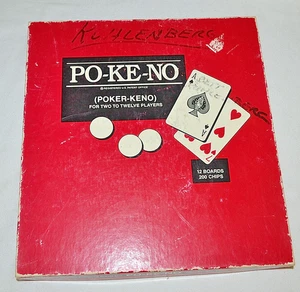 Vintage PO-KE-NO Pokeno Board Game 1960s Vintage Poker-Keno Card Game FREE SHIP - Picture 1 of 7