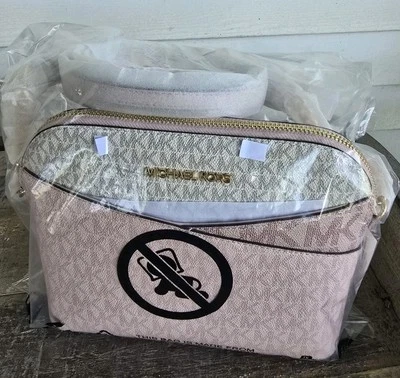 Michael Kors JET SET Travel Medium Color-Block Signature Logo Crossbody Bag NEW  - Image 1 of 4