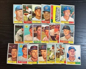 1961 TOPPS (19) CARD LOT CHICAGO CUBS VG-EX SET BUILDER COLLECTION - Picture 1 of 2