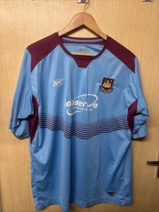 West Ham United 2004/05 Away Shirt Men’s Size XL 46/48” Chest Blue Claret Reebok - Picture 1 of 11
