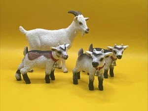 Schleich 13719 Domestic Goat & 13720 Goat Kid Farm Life Petting Zoo Animals - Picture 1 of 14