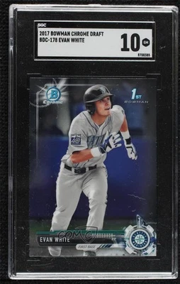 2017 Bowman Draft Chrome Evan White #BDC-178 SGC 10 GEM - Image 1 of 2