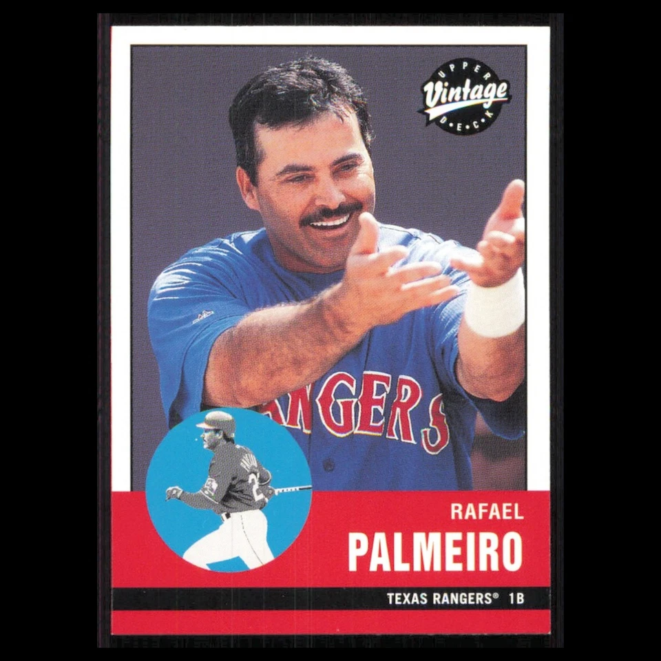 Rafael Palmeiro #81 2001 Upper Deck Vintage Texas Rangers Baseball Card MLB NM - Image 1 of 3