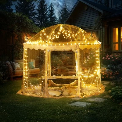 Bubble Tent Pop-Up Sports Shelter Weather Proof 4-8 Person Clear Party 10x10FT - Image 1 of 4