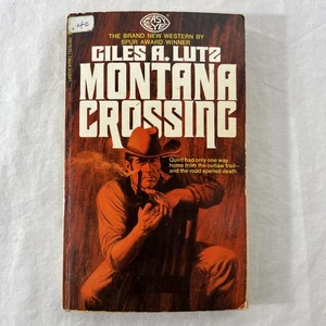 MONTANA CROSSING by Giles A. Lutz - 1970 Lancer Books - Picture 1 of 8