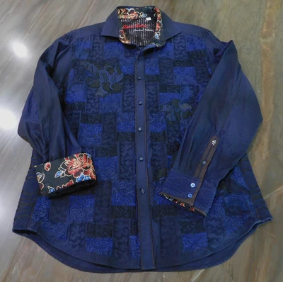 Robert Graham Amerigo Limited Edition Sport Shirt Dark Blue/Black 2XL #98 of 892 - Image 1 of 4